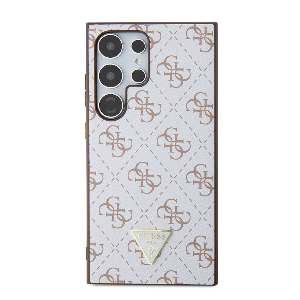 Guess Galaxy S24 Ultra Orjinal Lisanslı PU Üçgen Logo 4G Desenli Kılıf Guess Galaxy S24 Ultra Orjinal Lisanslı PU Üçgen Logo 4G Desenli Kılıf